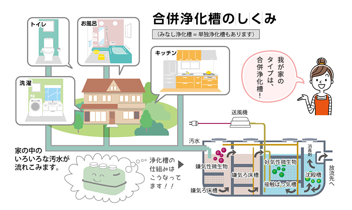 合併浄化槽のしくみ